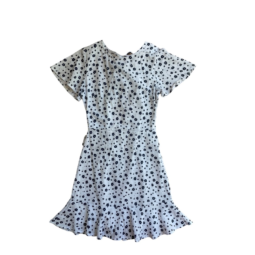 Princess Polly White Navy Nate Floral Brunch Date Night Mini Dress Size 0 US - Picture 5 of 9